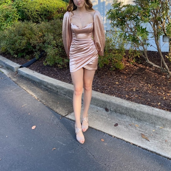 Oh Polly Satin Dress - Picture 1 of 2